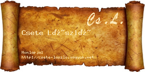 Csete László névjegykártya