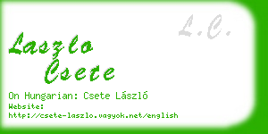 laszlo csete business card