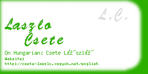 laszlo csete business card